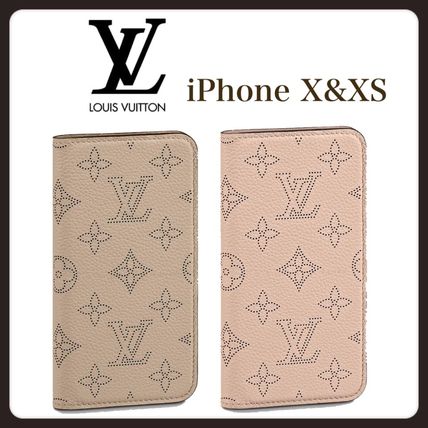 Louis Vuitton MAHINA Monogram Leather iPhone X iPhone XS Smart Phone Cases M68885 M68886 