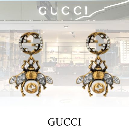 GUCCI Bee Earrings With Interlocking?G 629817 J1D51 8516 
