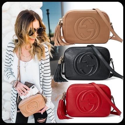 GUCCI Soho Casual Style Leather Crossbody Shoulder Bags