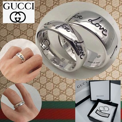 GUCCI 2020 21AW "Blind For Love" Ring In Silver