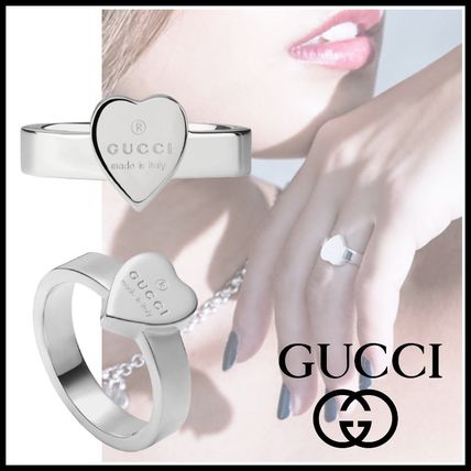 GUCCI Heart Ring With Gucci Trademark 223867 J8400 8106 