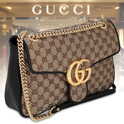 GUCCI GG Marmont 2020 SS Monogram Chain Crossbody Logo Shoulder Bags 443496HVKEGG 