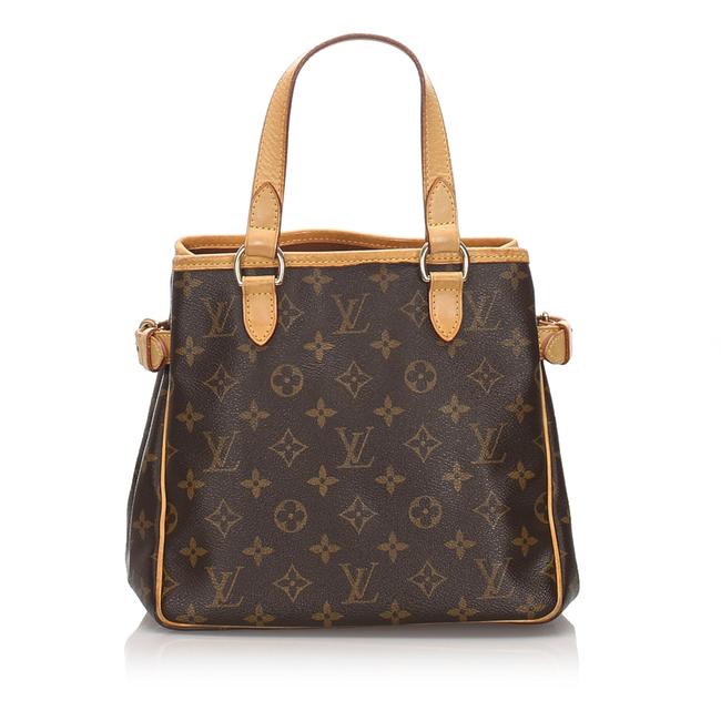 Louis Vuitton Batignolles Vertical Monogram Brown Leather Tote