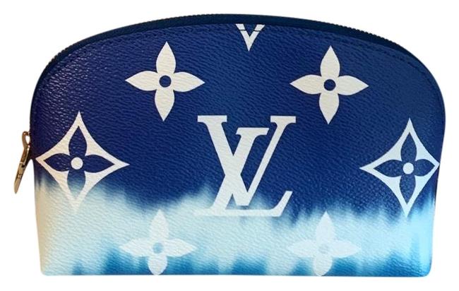 Louis Vuitton Blue Pouch Cosmetic Bag