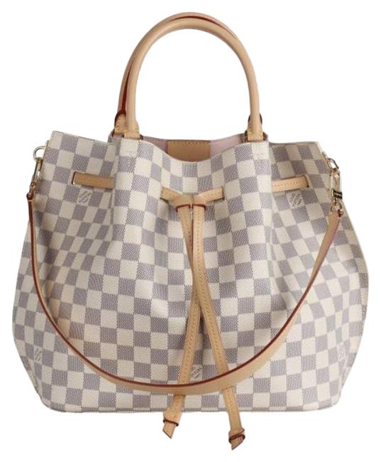 Louis Vuitton Girolata 2016 Damier Azur White Monogram Canvas Satchel