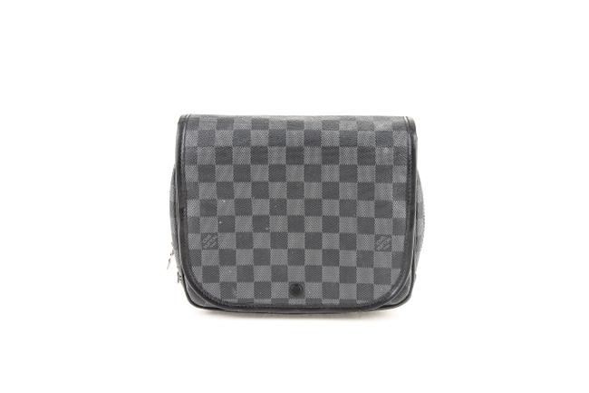 Louis Vuitton Graphite Hanging Toiletry Kit Cosmetic Bag