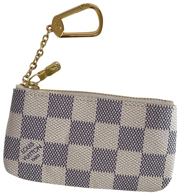 Louis Vuitton Key Pouch Damier Azur  Coin Purse Wallet