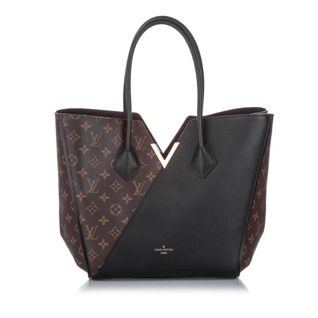 Louis Vuitton Kimono Monogram Mm Brown Leather Tote