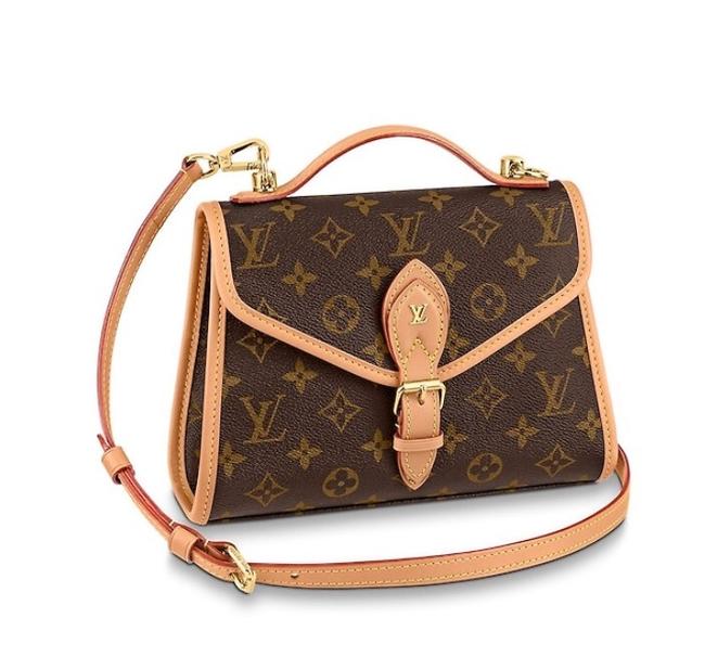 Louis Vuitton Lv Ivy Brown Coated Canvas Cross Body Bag