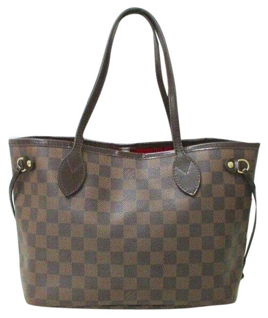 Louis Vuitton Neverfull Pm Damier Ebene Brown Canvas Tote