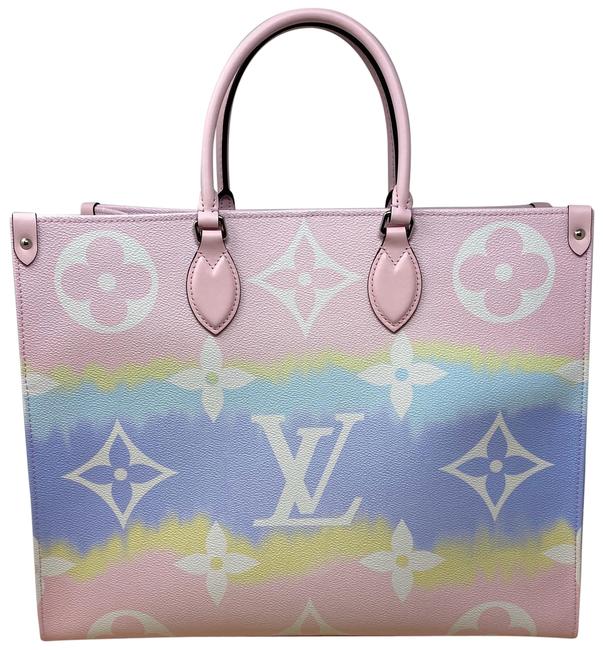 Louis Vuitton Onthego Gm Pastel Pink Coated Canvas Tote