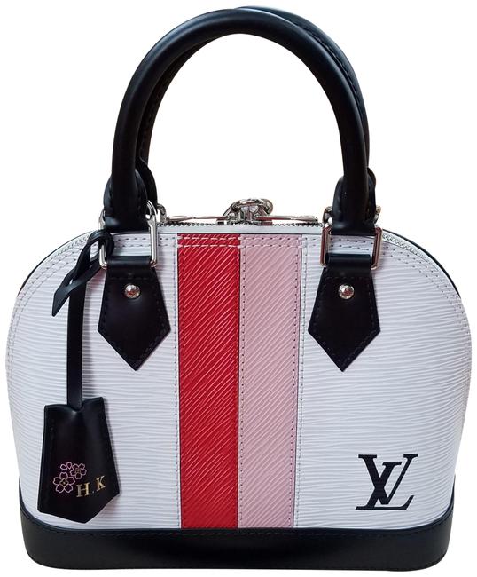Louis Vuitton Alma Bb Blanc Multicolor Epi Leather Satchel
