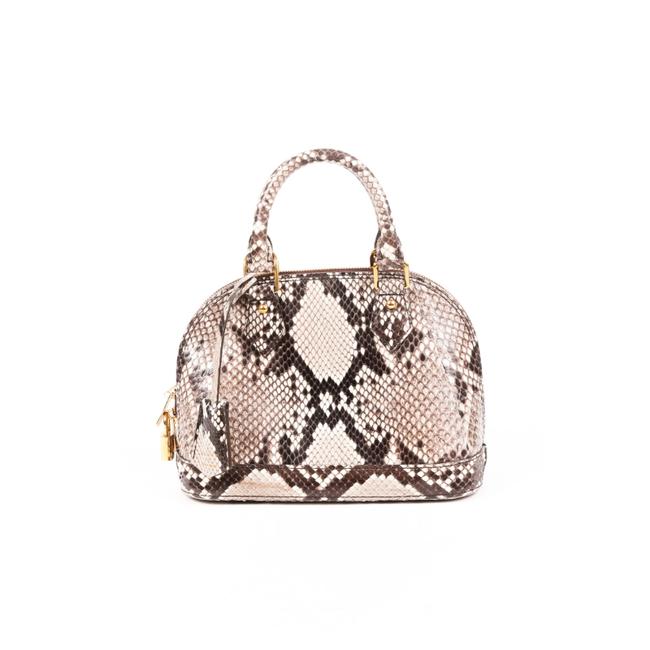 Louis Vuitton Alma Bb Python Snakeskin Satchel