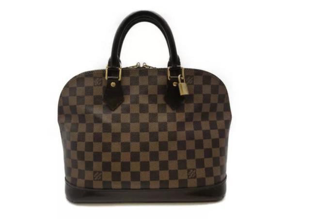 Louis Vuitton Alma Brown Damier Ebene Canvas Satchel