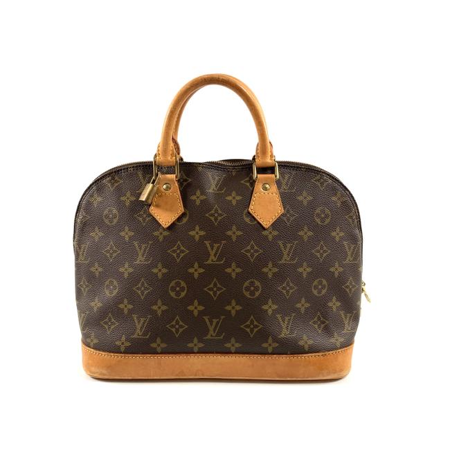 Louis Vuitton Alma Hand Brown Monogram Satchel