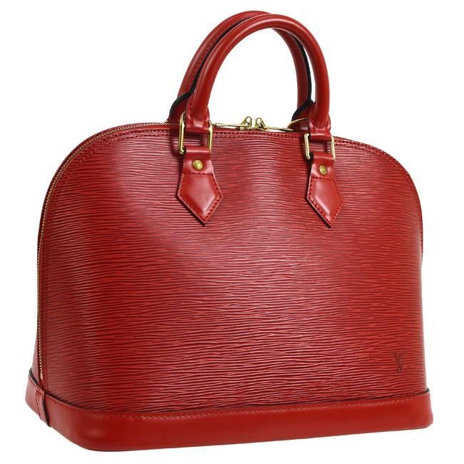Louis Vuitton Alma Like New Red Epi Satchel