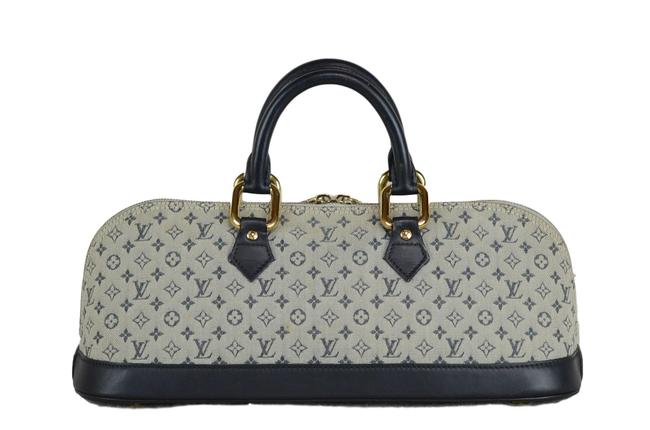 Louis Vuitton Alma Mini Blue Monogram Leather Tote