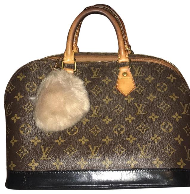 Louis Vuitton Alma Mm Brown Leather Hobo Bag