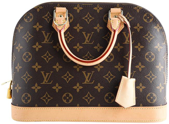 Louis Vuitton Alma Mm Brown Monogram Canvas Tote