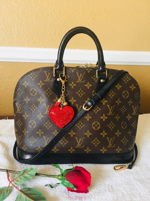 Louis Vuitton Alma Pm Black Canvas Satchel