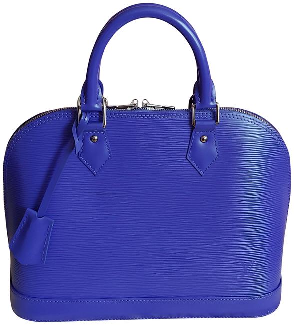Louis Vuitton Alma Pm Blue Purple Figue Epi Leather Satchel