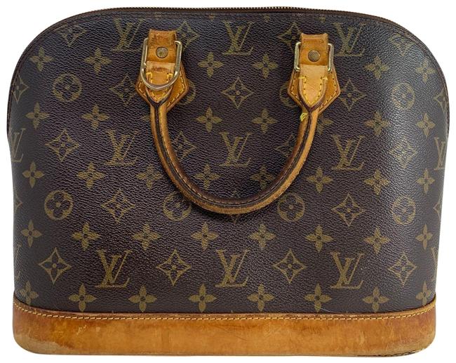 Louis Vuitton Alma Pm Brown Monogram Canvas Satchel