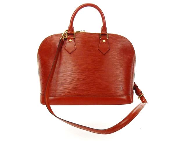 Louis Vuitton Alma Pm Tote Brown Monogram Canvas Leather Cross Body Bag