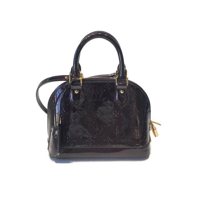 Louis Vuitton Alma Vernis Bb Amarante Patent Leather Cross Body Bag