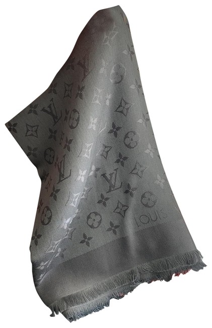 Louis Vuitton Anthracite Monogram Shawl Scarf Wrap