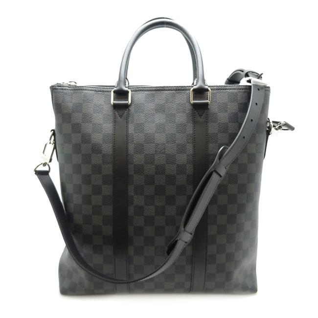 Louis Vuitton Anton Men N40000 Canvas Black Damier Graphite Tote