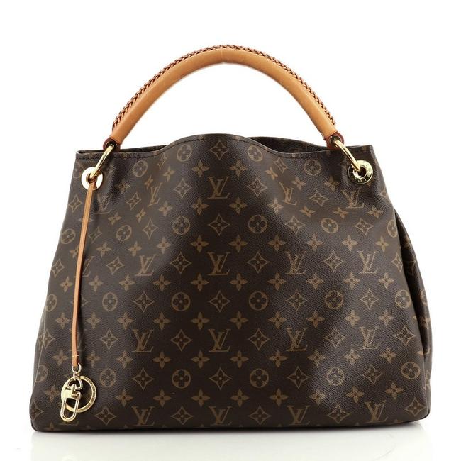 Louis Vuitton Artsy Handbag Monogram Mm Brown Coated Canvas Hobo Bag
