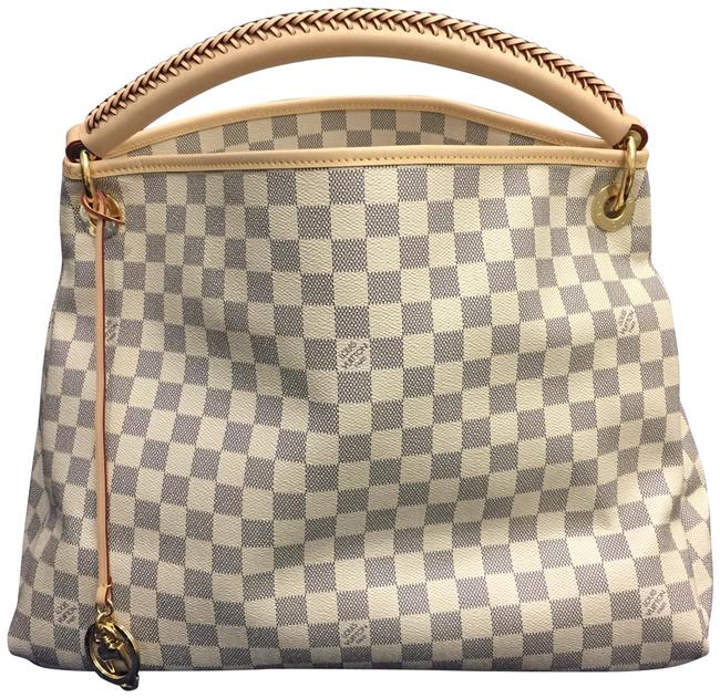 Louis Vuitton Artsy Mm Beige Damier Azur Canvas Hobo Bag