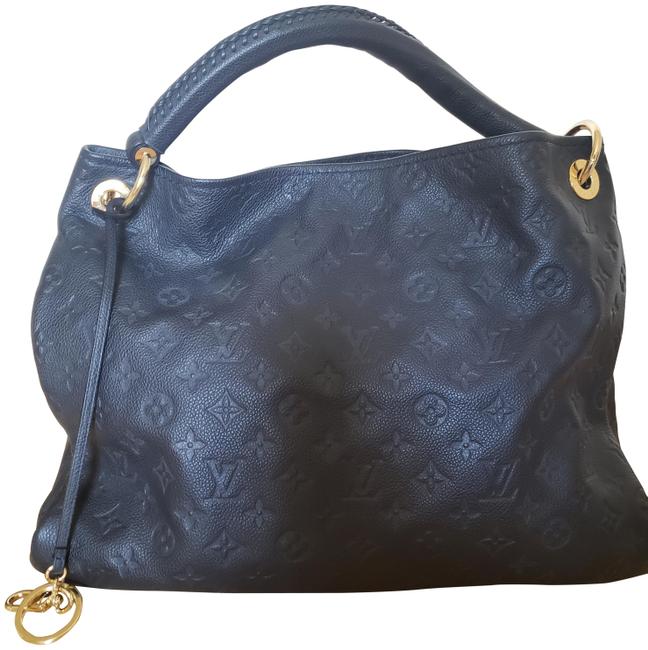 Louis Vuitton Artsy Mm Infinity Navy Bleu Monogram Empreinte Leather Tote