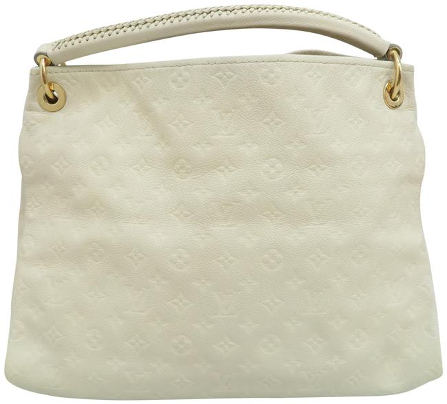 Louis Vuitton Artsy Mm Monogram Empreinte Leather White Calfskin Hobo Bag