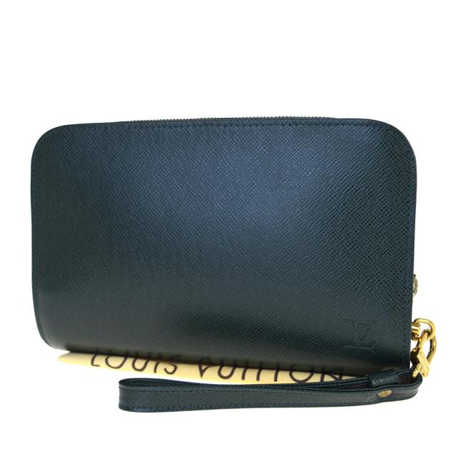 Louis Vuitton Bakal Hand Gn Green Taiga Leather Clutch