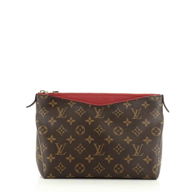 Louis Vuitton Beauty Case Pallas Monogram Brown Coated Canvas Clutch