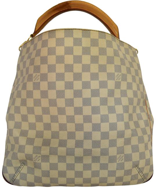 Louis Vuitton Beige Damier Azur Canvas Shoulder Bag