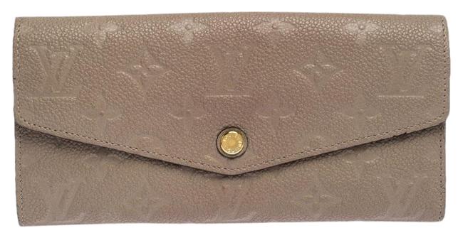 Louis Vuitton Beige Monogram Empreinte Leather Curieuse Wallet