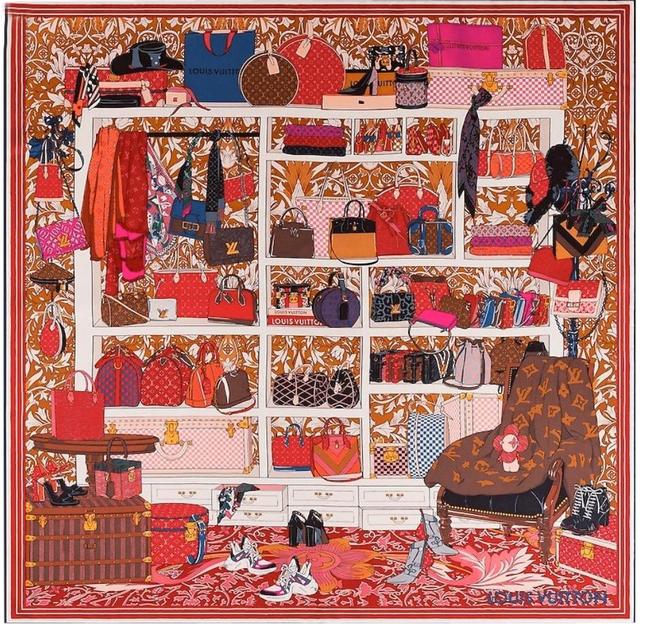 Louis Vuitton Beige Prive Square Scarf Wrap