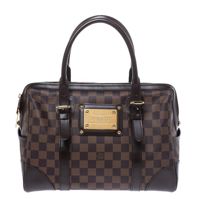Louis Vuitton Berkeley Damier Ebene Brown Coated Canvas Satchel