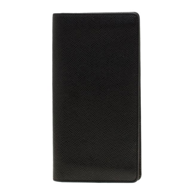 Louis Vuitton Black Brazza Taiga Leather Wallet