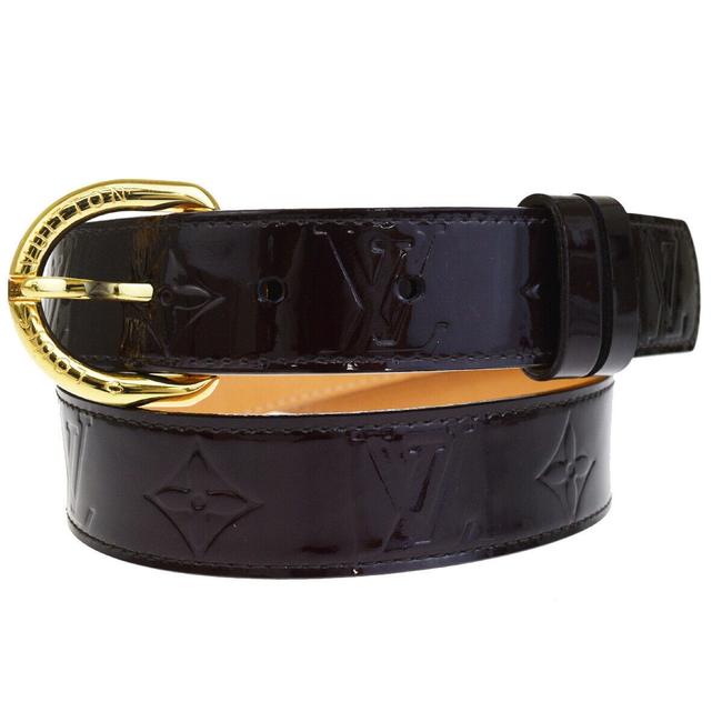 Louis Vuitton Black Ceinture Buckle Monogram Vernis Belt
