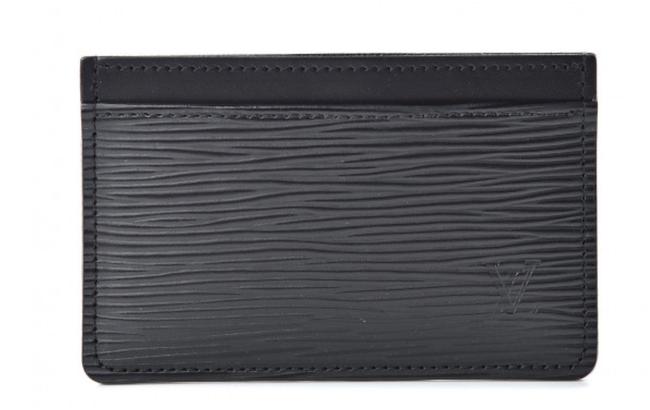 Louis Vuitton Black Epi Card Holder Wallet