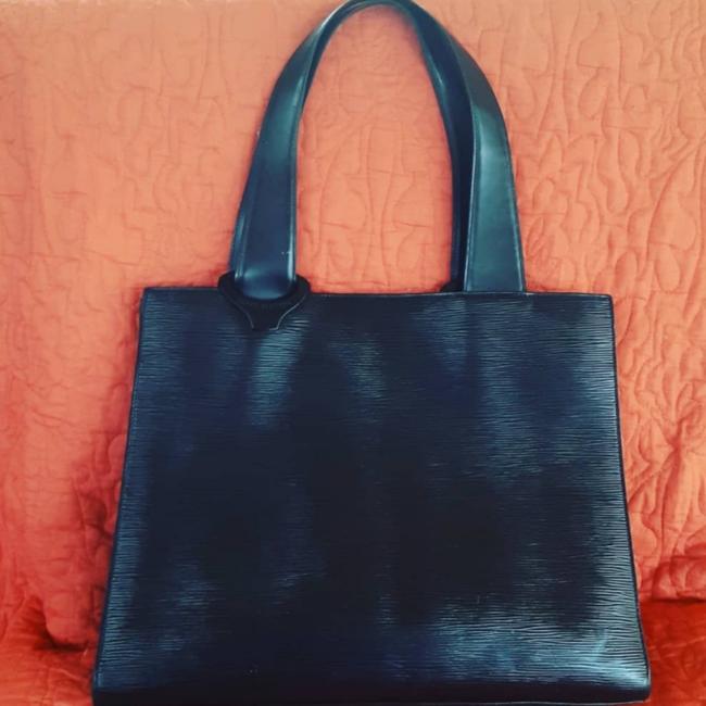 Louis Vuitton Black Leather Hobo Bag