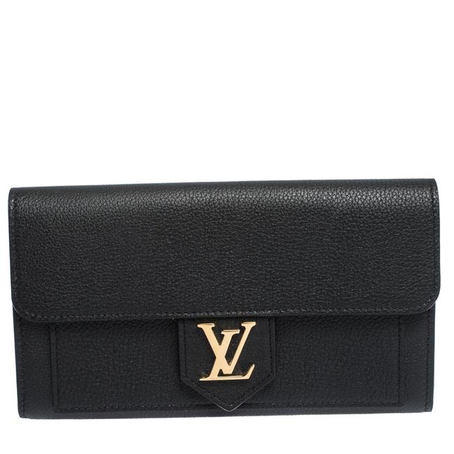 Louis Vuitton Black Leather Lock Me Wallet
