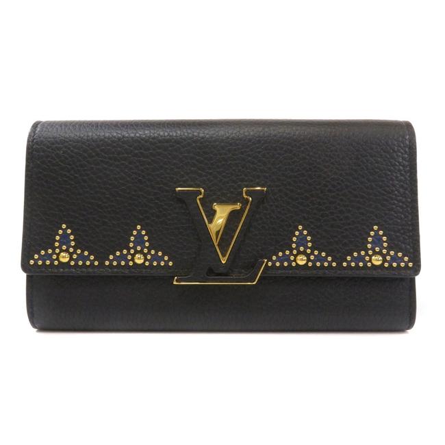 Louis Vuitton Black Long M63211 Capsine Taurillon Ladies Wallet
