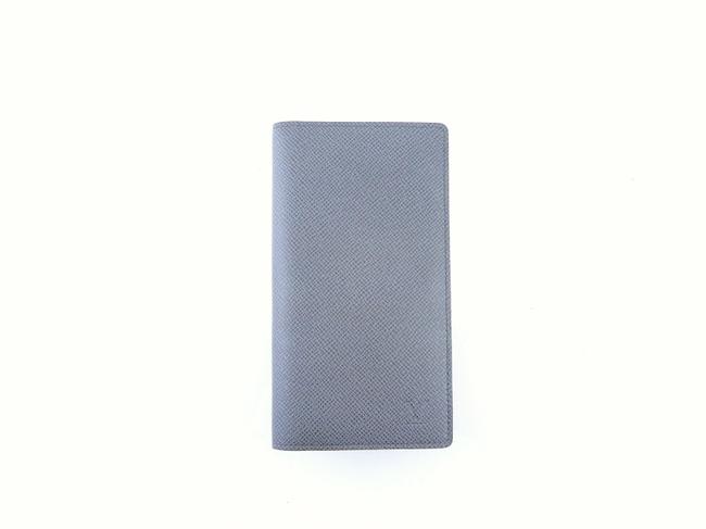 Louis Vuitton Gray Long Porte Black Taiga Leather Cartes Credit Wallet