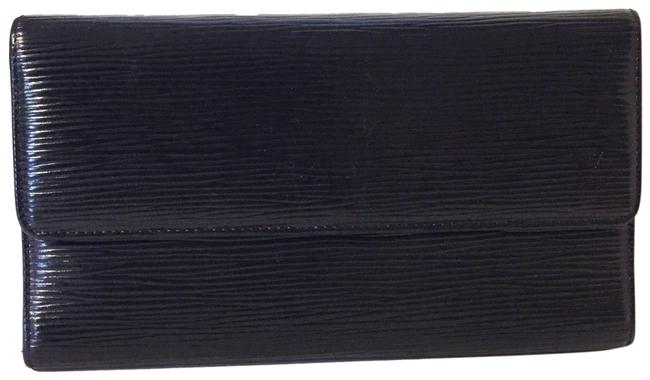 Louis Vuitton Black Lv Epi Leather Long Sarah Snap Wallet