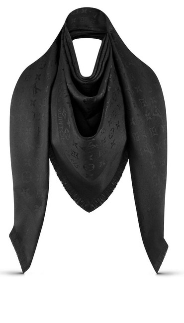 Louis Vuitton Black Monogram Shawl Scarf Wrap