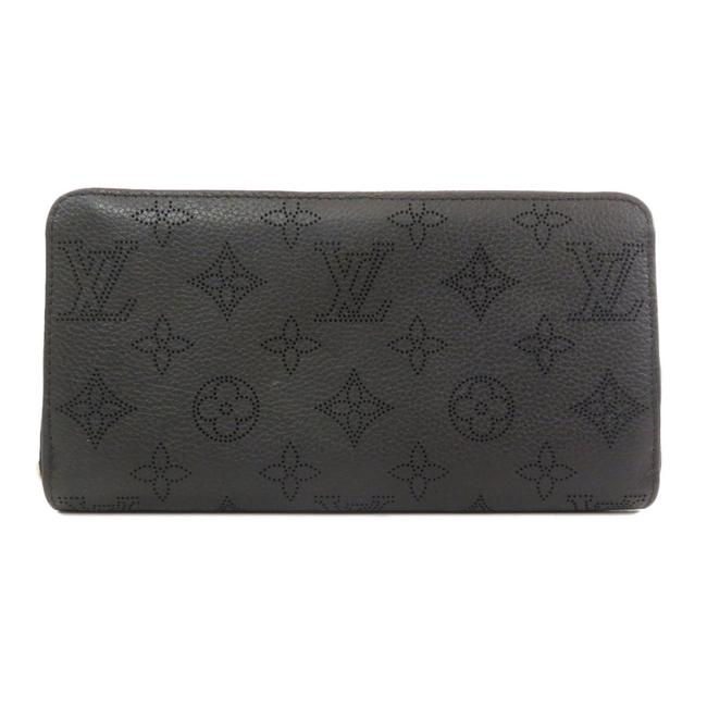 Louis Vuitton Black  Noir Zippy Mahina M61867 Long Monogram Ladies Wallet